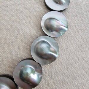 Far East Jewelry 20-21mm Tahitian Blister Mabe Cultured Pearl Necklace